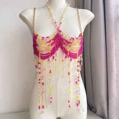 Beaded Festival Body Chain Top Collection 40+ Choices -Rave Tops -Rave Mates