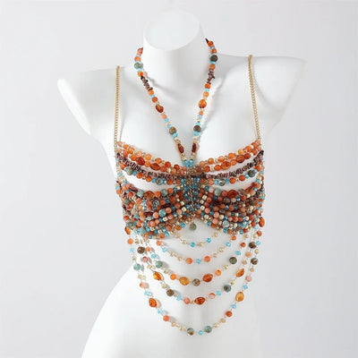 Beaded Festival Body Chain Top Collection 40+ Choices -Rave Tops -Rave Mates