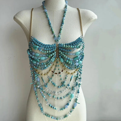 Beaded Festival Body Chain Top Collection 40+ Choices -Rave Tops -Rave Mates