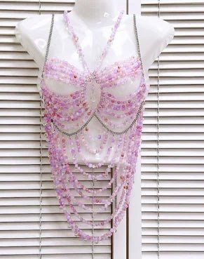Beaded Festival Body Chain Top Collection 40+ Choices -Rave Tops -Rave Mates