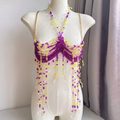 Beaded Festival Body Chain Top Collection 40+ Choices -Rave Tops -Rave Mates