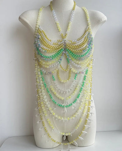 Beaded Festival Body Chain Top Collection 40+ Choices -Rave Tops -Rave Mates