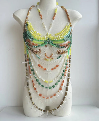 Beaded Festival Body Chain Top Collection 40+ Choices -Rave Tops -Rave Mates