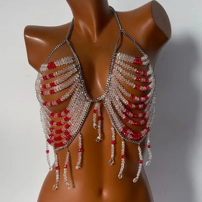 Beaded Festival Body Chain Top Collection 40+ Choices -Rave Tops -Rave Mates