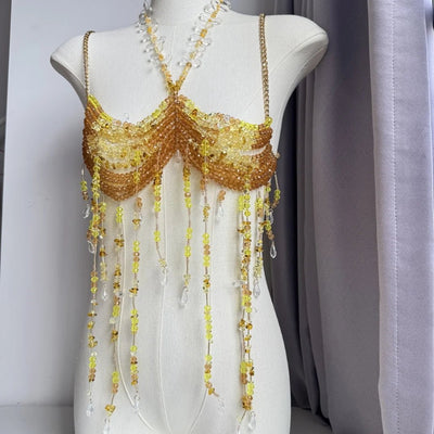 Beaded Festival Body Chain Top Collection 40+ Choices -Rave Tops -Rave Mates