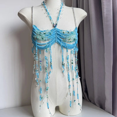 Beaded Festival Body Chain Top Collection 40+ Choices -Rave Tops -Rave Mates