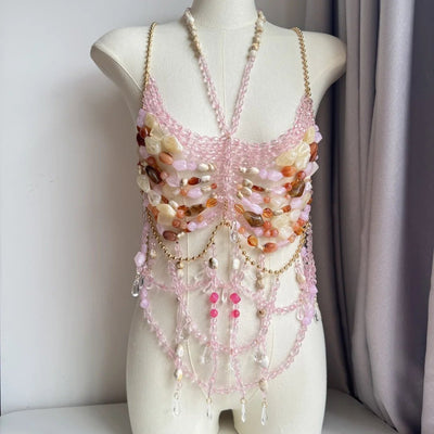 Beaded Festival Body Chain Top Collection 40+ Choices -Rave Tops -Rave Mates