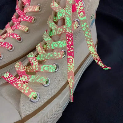 Glow In The Dark Rave Shoelaces – Festival Ready Laces -Rave Shoes -Rave Mates