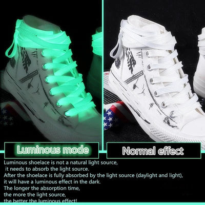 Glow In The Dark Shoelaces – Rave Ready Festival Laces -Rave Shoes -Rave Mates