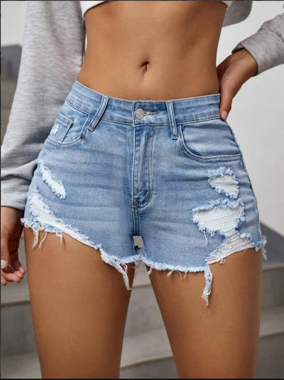 Jeans Shorts -Women's Rave Outfits -Rave Mates