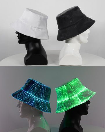 LED Fiber Optic Bucket Hat – Rave & Festival Light-Up Hat -Rave Accessories -Rave Mates