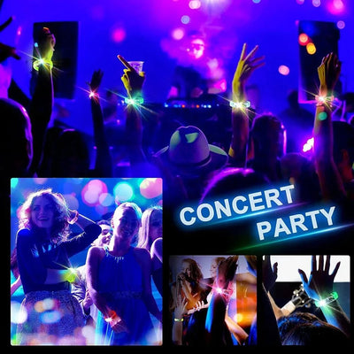 LED Glow Bracelets – 7 Colour Rave Party Wristbands -Rave Outfit Addons -Rave Mates