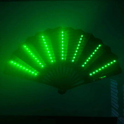 LED Light Up Rave Fan – 10 Inch Festival Hand Fan -Rave Fans -Rave Mates