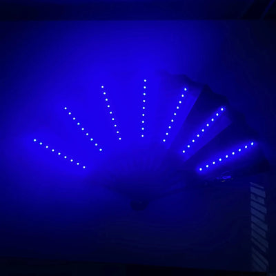 LED Light Up Rave Fan – 10 Inch Festival Hand Fan -Rave Fans -Rave Mates