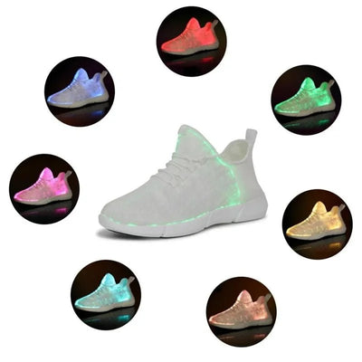 LED Light-Up Rave Sneakers – USB Rechargeable Glow Shoes Size 25-46 -Rave Shoes -Rave Mates