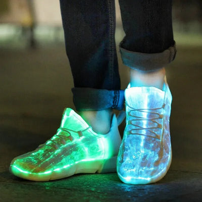 LED Light-Up Rave Sneakers – USB Rechargeable Glow Shoes Size 25-46 -Rave Shoes -Rave Mates