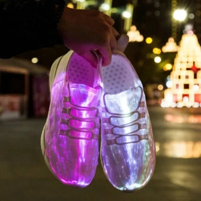 LED Light-Up Rave Sneakers – USB Rechargeable Glow Shoes Size 25-46 -Rave Shoes -Rave Mates