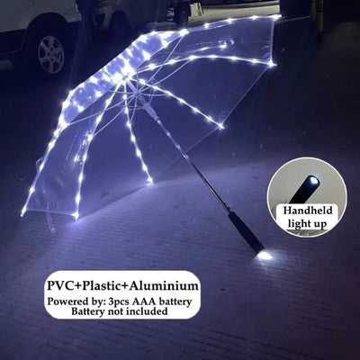 LED Light-Up Umbrella – Rave & Festival Rain Umbrella -Rave Accessories -Rave Mates