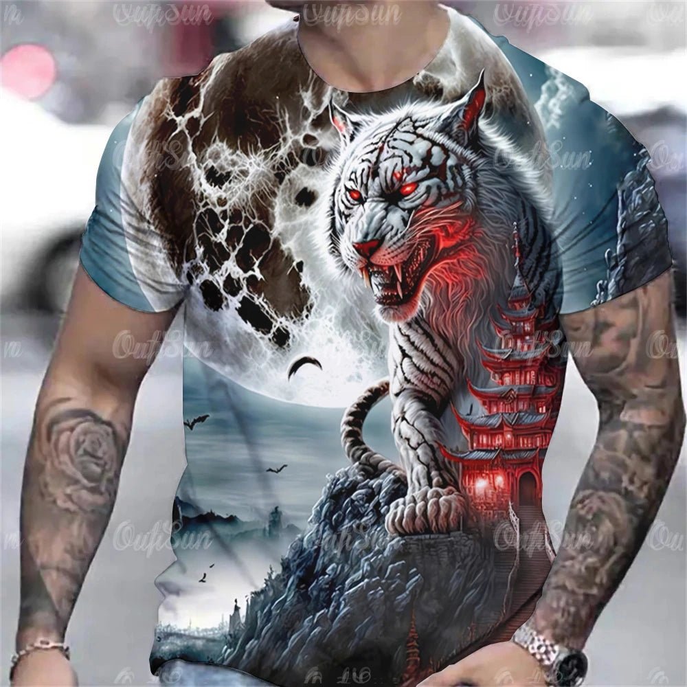 Men’s 3D Animal Print Rave T-Shirt – 22 Designs - Rave Mates