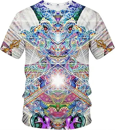 Men’s Psychedelic Rave T-Shirt – 8 Festival Designs -Man's Rave Outfits -Rave Mates