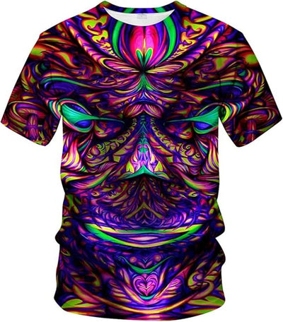 Men’s Psychedelic Rave T-Shirt – 8 Festival Designs -Man's Rave Outfits -Rave Mates