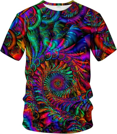 Men’s Psychedelic Rave T-Shirt – 8 Festival Designs -Man's Rave Outfits -Rave Mates