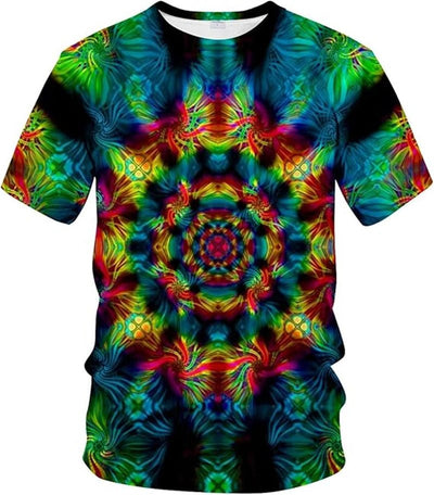 Men’s Psychedelic Rave T-Shirt – 8 Festival Designs -Man's Rave Outfits -Rave Mates