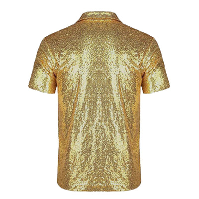 Men’s Sparkle Sequin Rave Polo Shirt – 6 Colours -Man's Rave Outfits -Rave Mates