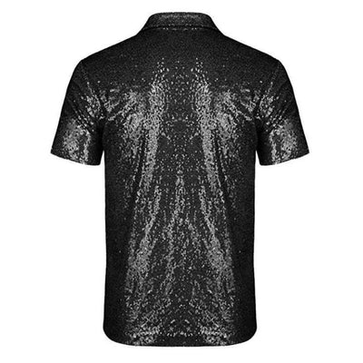 Men’s Sparkle Sequin Rave Polo Shirt – 6 Colours -Man's Rave Outfits -Rave Mates
