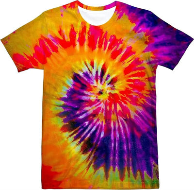 Men’s Tie-Dye Rave T-Shirt - 8 Colourful Designs -Man's Rave Outfits -Rave Mates