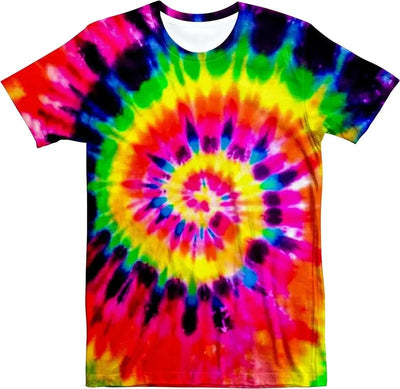 Men’s Tie-Dye Rave T-Shirt - 8 Colourful Designs -Man's Rave Outfits -Rave Mates