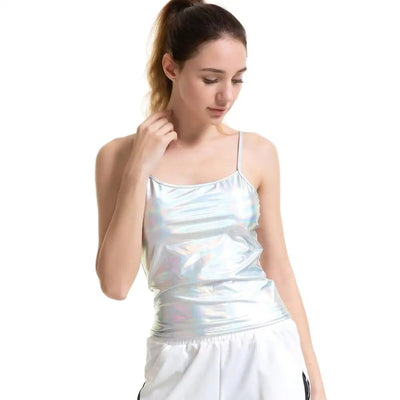 Rave Ready Metallic Cami Top -Women's Rave Outfits -Rave Mates