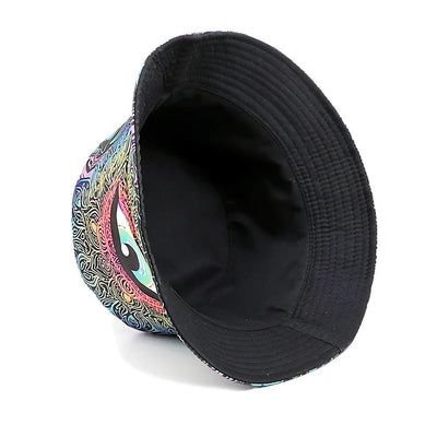Reversible Psychedelic Eye Bucket Hat – Festival & Rave Hat -Rave Outfit Addons -Rave Mates