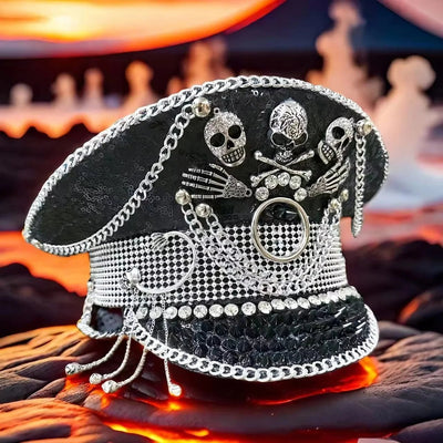 Sequin Festival Captain Hat with Gems – 20 Style Choices -Rave Accessories -Rave Mates
