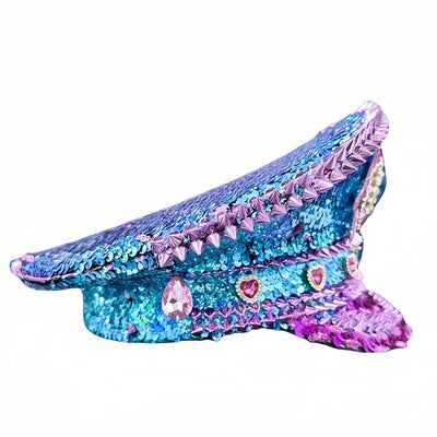 Sequin Festival Captain Hat with Gems – 20 Style Choices -Rave Accessories -Rave Mates