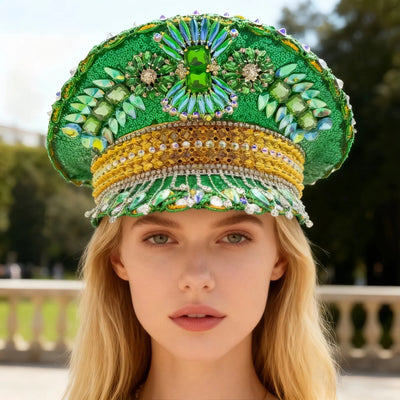 Sequin Festival Captain Hat with Gems – 20 Style Choices -Rave Accessories -Rave Mates