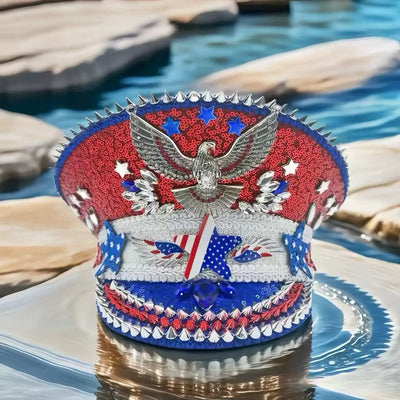 Sequin Festival Captain Hat with Gems – 20 Style Choices -Rave Accessories -Rave Mates