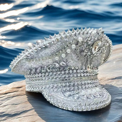 Sequin Festival Captain Hat with Gems – 20 Style Choices -Rave Accessories -Rave Mates