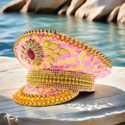 Sequin Festival Captain Hat with Gems – 20 Style Choices -Rave Accessories -Rave Mates