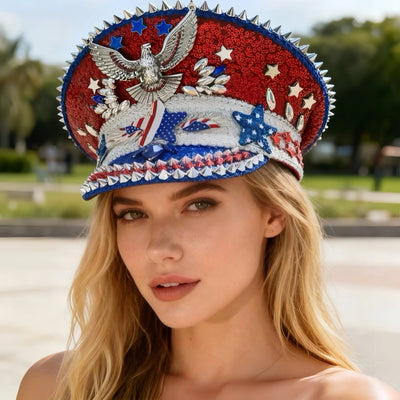 Sequin Festival Captain Hat with Gems – 20 Style Choices -Rave Accessories -Rave Mates
