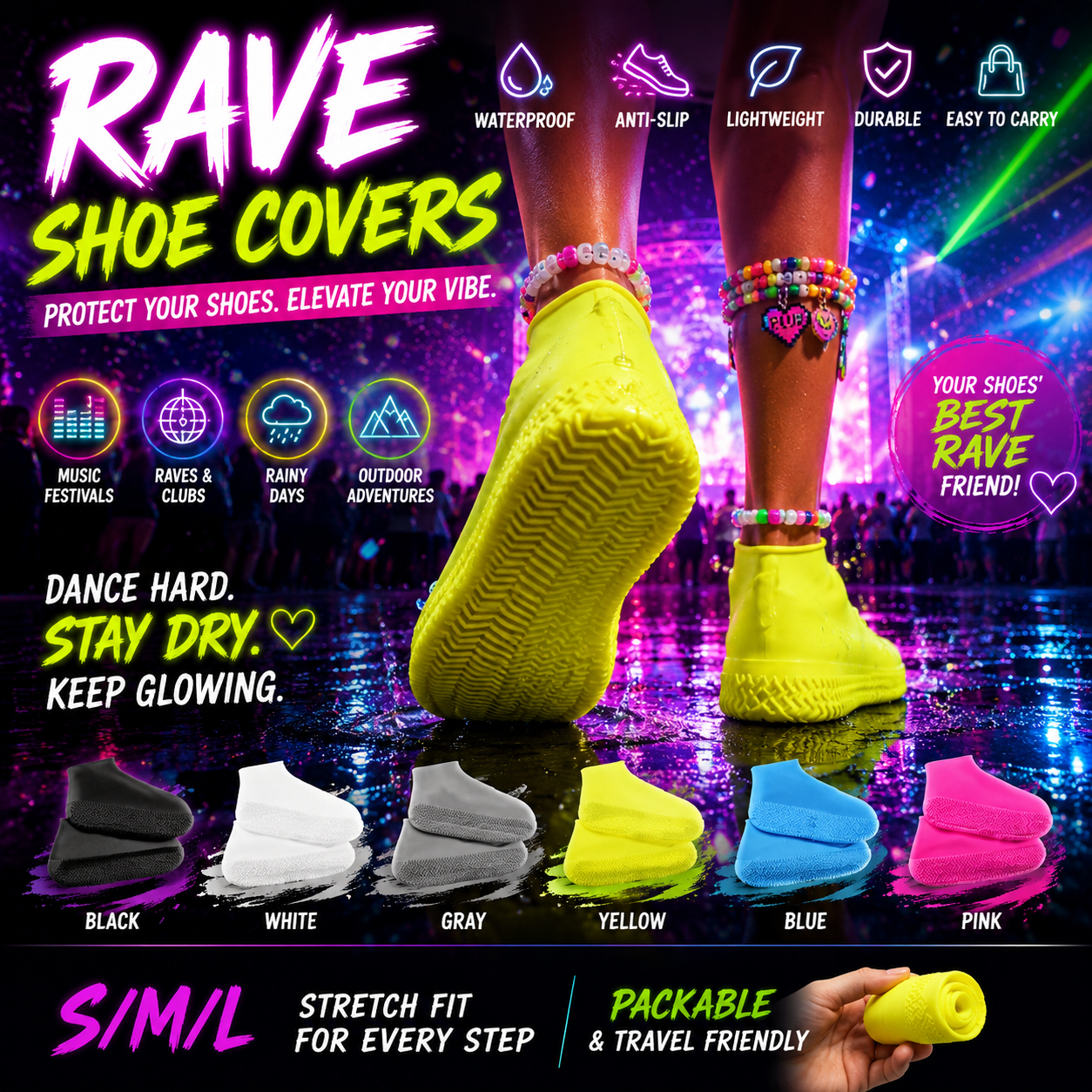 Silicone Rave Shoe Covers -Rave Shoes -Rave Mates