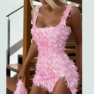 Sparkly Sequin & Fringe Mini Party Dress 38 Choices! -Going Out Dresses -Rave Mates