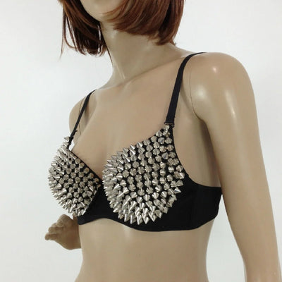 Spiked Studded Rave Bra Top -Rave Bras -Rave Mates