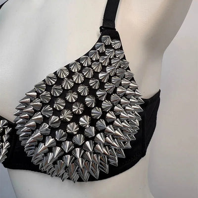 Spiked Studded Rave Bra Top -Rave Bras -Rave Mates