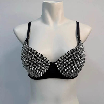 Spiked Studded Rave Bra Top -Rave Bras -Rave Mates