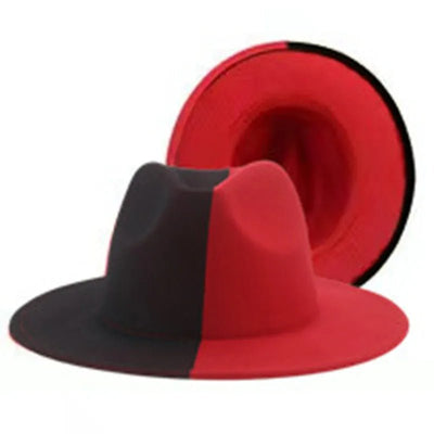 Two-Tone Wide-Brim Rave Hat – Festival Statement Fedora -Rave Outfit Addons -Rave Mates