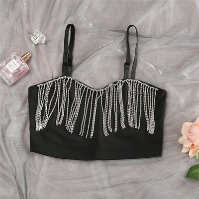 Diamond Tassel Crop Top -Rave Crop Tops -Rave Mates