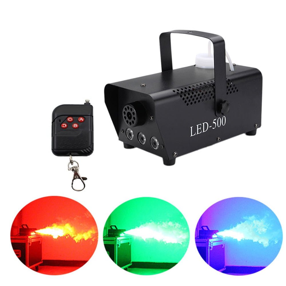 Disco Colorful Smoke Machine Mini LED Remote -Laser Lights -Rave Mates