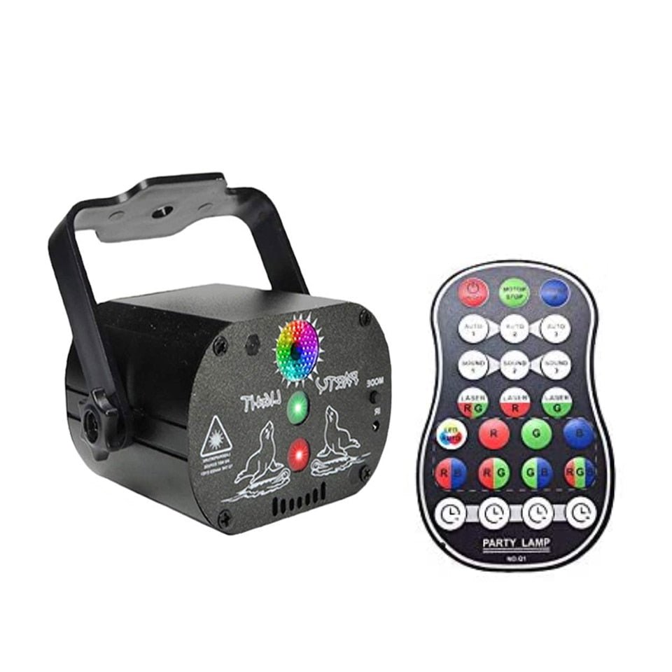 Disco Lights RGB LED Laser Stage Beam Lights Sound Activated -Laser Lights -Rave Mates
