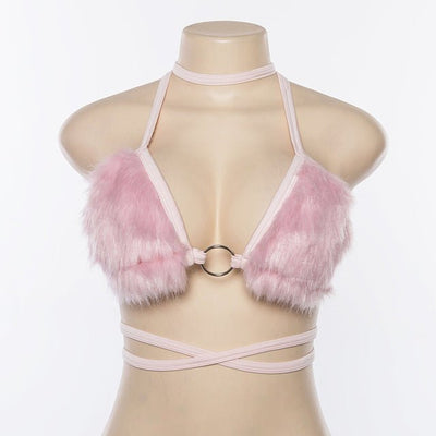 Fluffy Rave Top - Faux Fur - Rave Bras - Rave Mates
